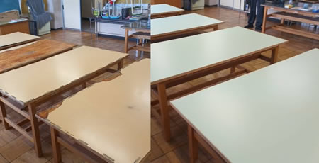 テーブルの修理