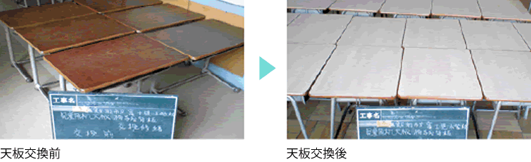 天板交換前後